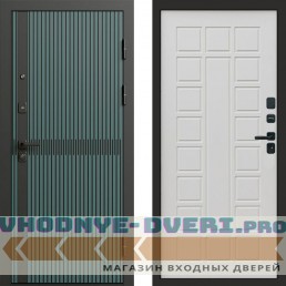 Входная дверь ГРАУНД Velutto Verde Бетон Престиж белый матовый